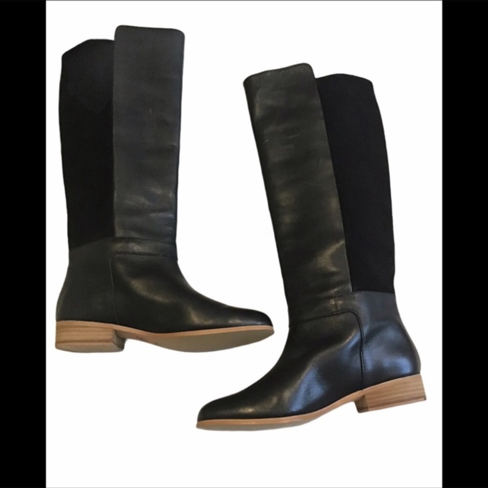 Kate Spade Saturday Leather Suede Knee High Riding Boots